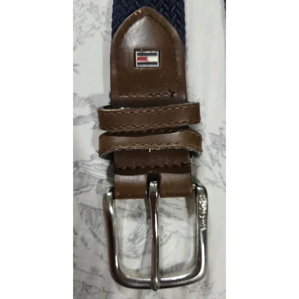 Tommy Hilfiger Blue Woven Belt MEDIUM 34